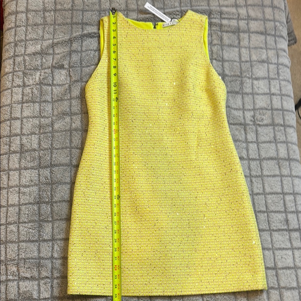 Alice + Olivia Textured Yellow Dress
